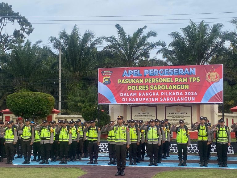 Pasukan PAM TPS di Sarolangun Bergeser, Kapolres Pesan Jaga Nama Baik Polri