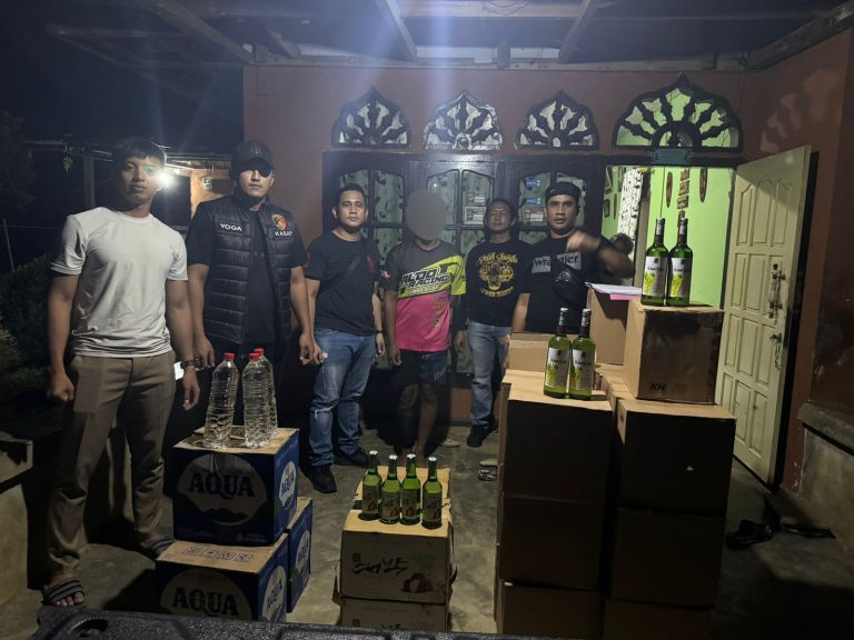 Operasi Pekat 2024, Tim Sultan Polres Tebo Sita Ratusan Botol Miras
